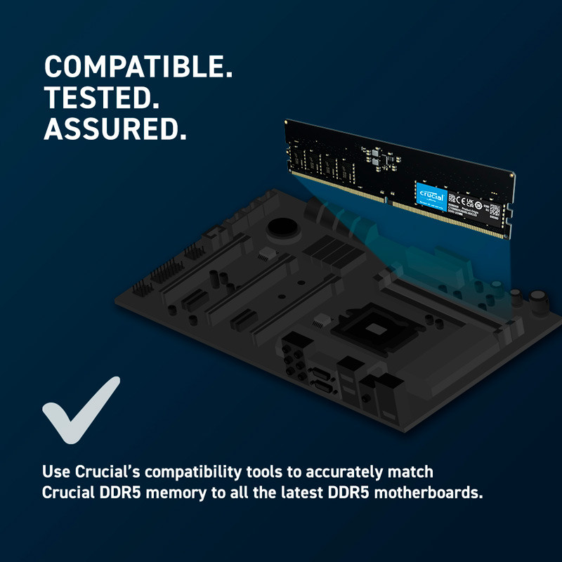 رم کامپیوتر Crucial CT16G56C46U5 DDR5 16GB 5600MHz CL46 Single