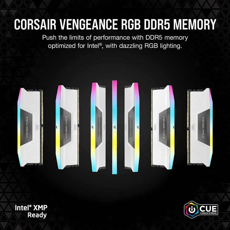 رم کامپیوتر Corsair Vengeance RGB DDR5 32GB 5600MHz CL40 Dual