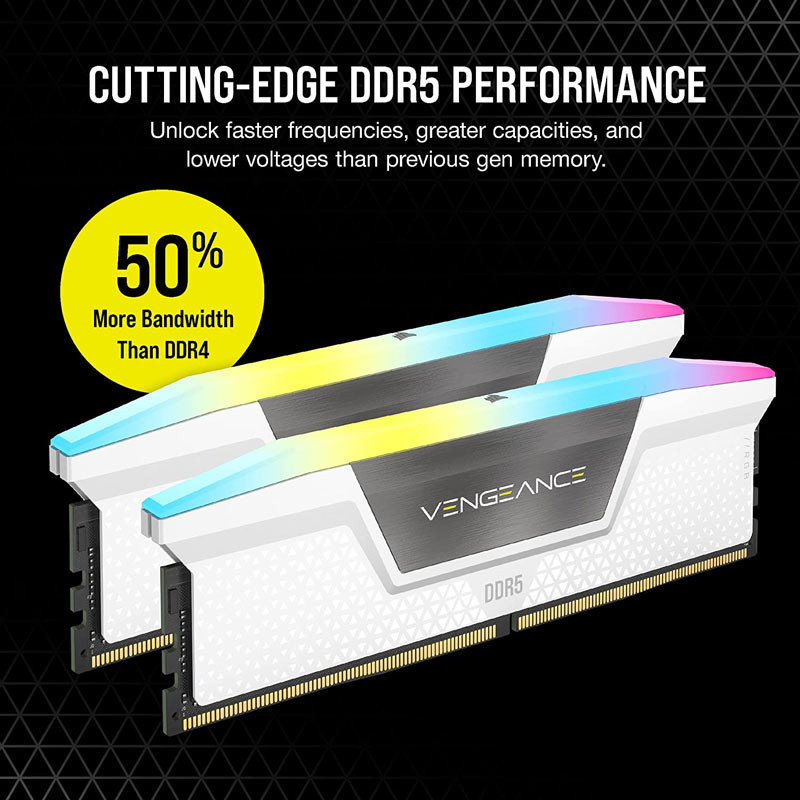 رم کامپیوتر Corsair Vengeance RGB DDR5 32GB 5600MHz CL40 Dual