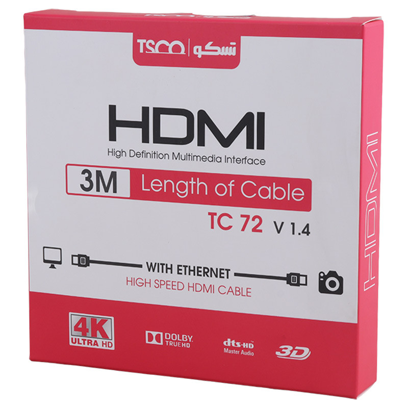 کابل تسکو فلت TSCO HDMI TC-72 3D 3m