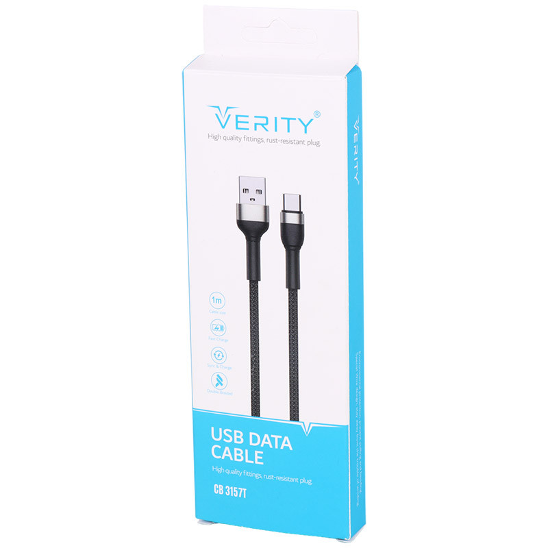 کابل تایپ سی فست شارژ Verity CB3157T 1m