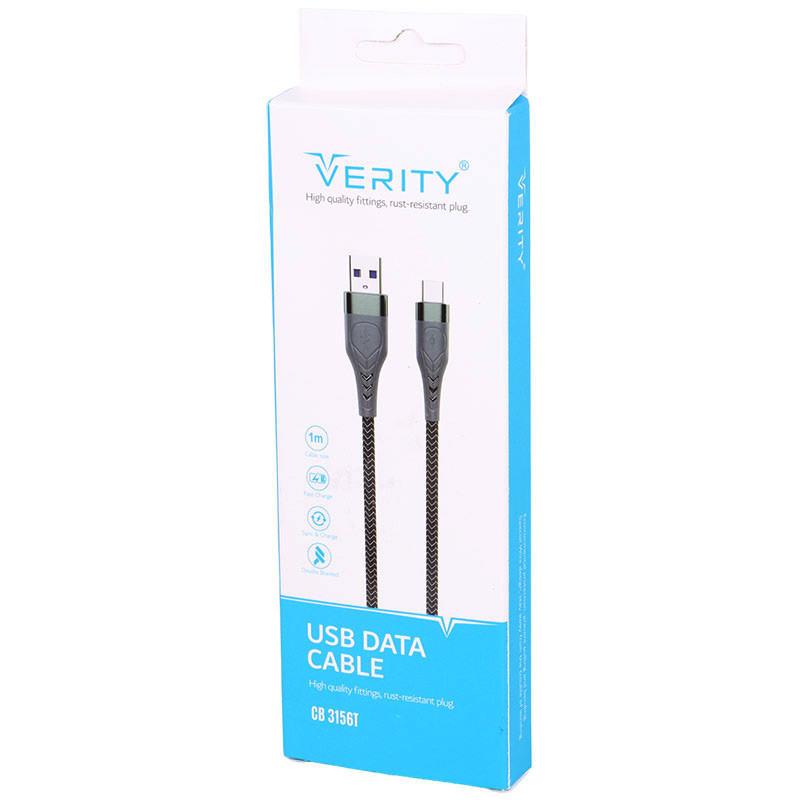 کابل تایپ سی فست شارژ Verity CB3156T 1m
