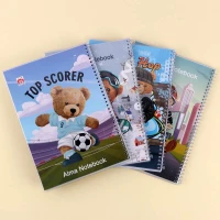 دفتر سیمی 60 برگ طرح تدی پسرانه نهال آلما کد 7688