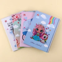 دفتر سیمی 80 برگ طرح فانتزی دخترانه نهال آلما کد 7883