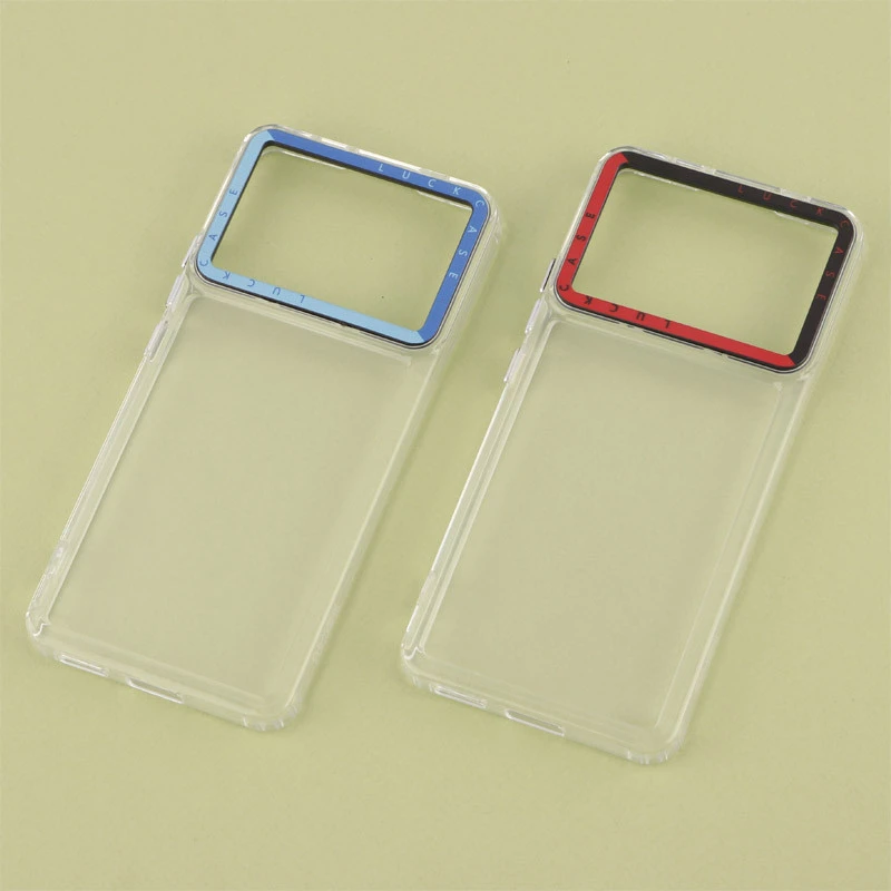 قاب PC پشت شفاف Lucky Case دور رنگی Xiaomi Poco X6 Pro