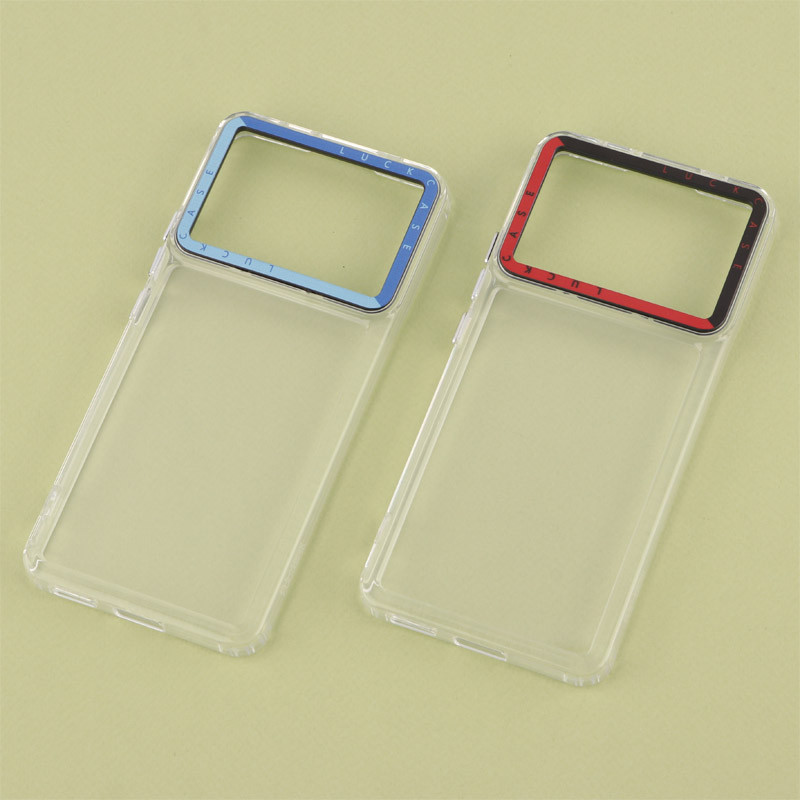 قاب PC پشت شفاف Lucky Case دور رنگی Xiaomi Poco X6 Pro