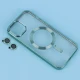 قاب ژله ای مگ سیف شفاف دور رنگ + محافظ لنز رینگی iPhone 13 / 14