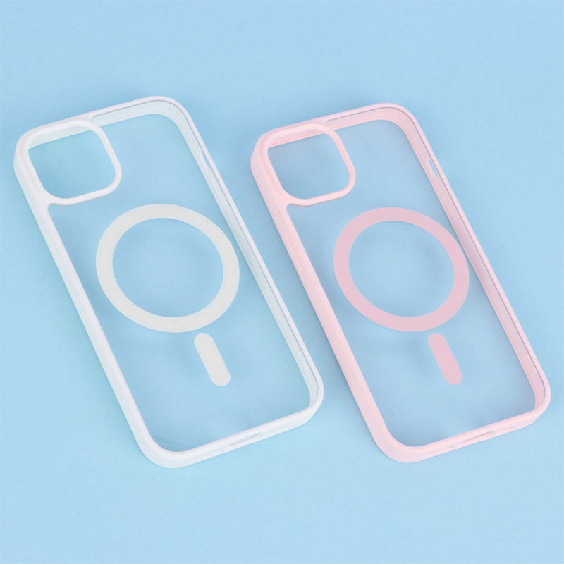 قاب PC شفاف دور رنگی مگ سیف iPhone 13