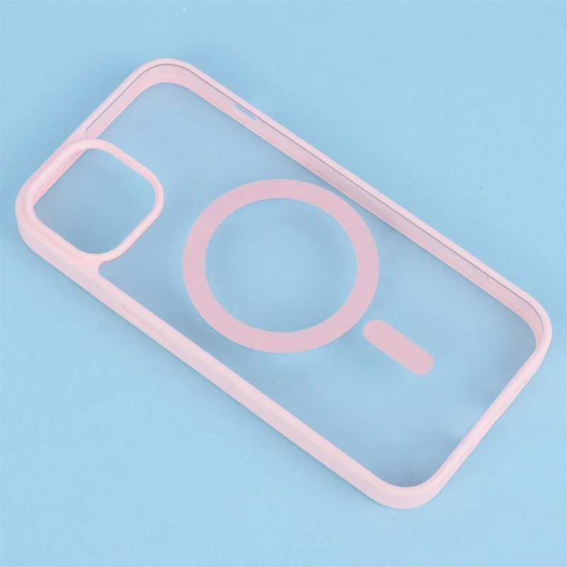 قاب PC شفاف دور رنگی مگ سیف iPhone 13