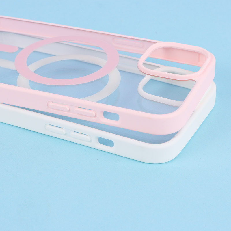 قاب PC شفاف دور رنگی مگ سیف iPhone 13