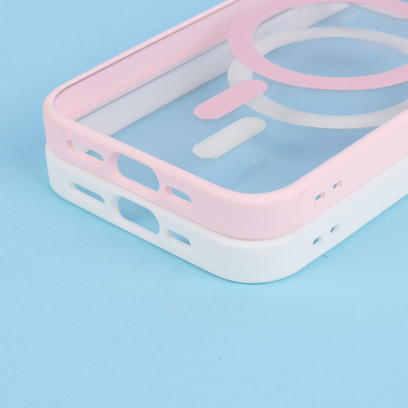 قاب PC شفاف دور رنگی مگ سیف iPhone 13