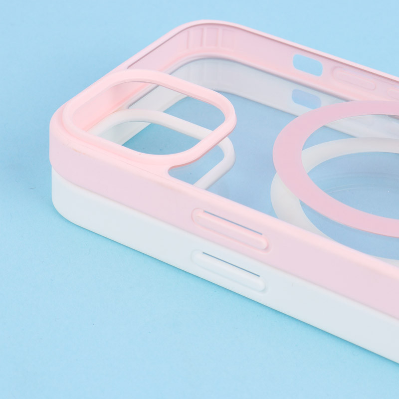 قاب PC شفاف دور رنگی مگ سیف iPhone 13
