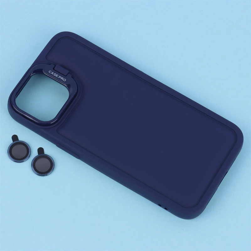 قاب طرح سولید کیس Case.Pro استند شو + محافظ لنز رینگی iPhone 13 / 14