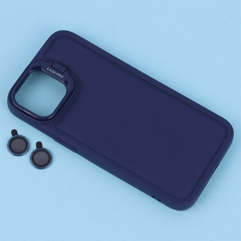 قاب طرح سولید کیس Case.Pro استند شو + محافظ لنز رینگی iPhone 13 / 14
