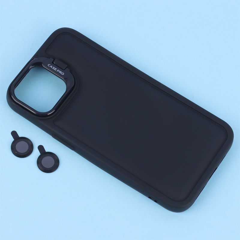 قاب طرح سولید کیس Case.Pro استند شو + محافظ لنز رینگی iPhone 13 / 14