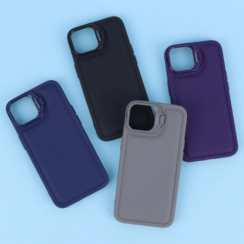 قاب طرح سولید کیس Case.Pro استند شو + محافظ لنز رینگی iPhone 13 / 14