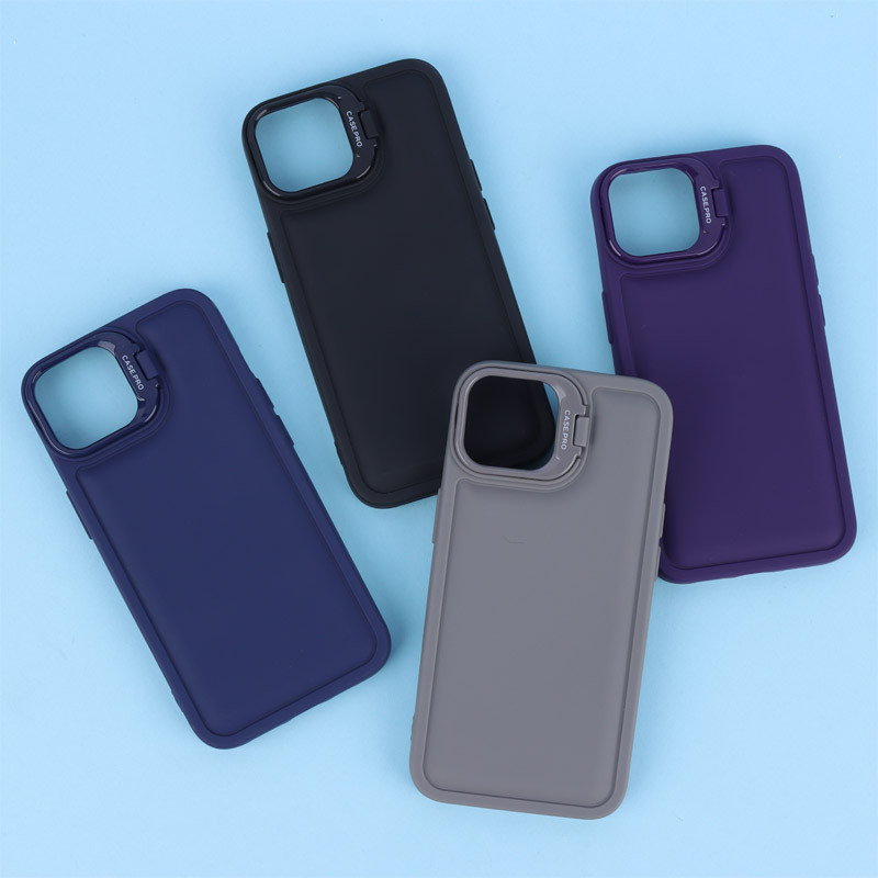 قاب طرح سولید کیس Case.Pro استند شو + محافظ لنز رینگی iPhone 13 / 14