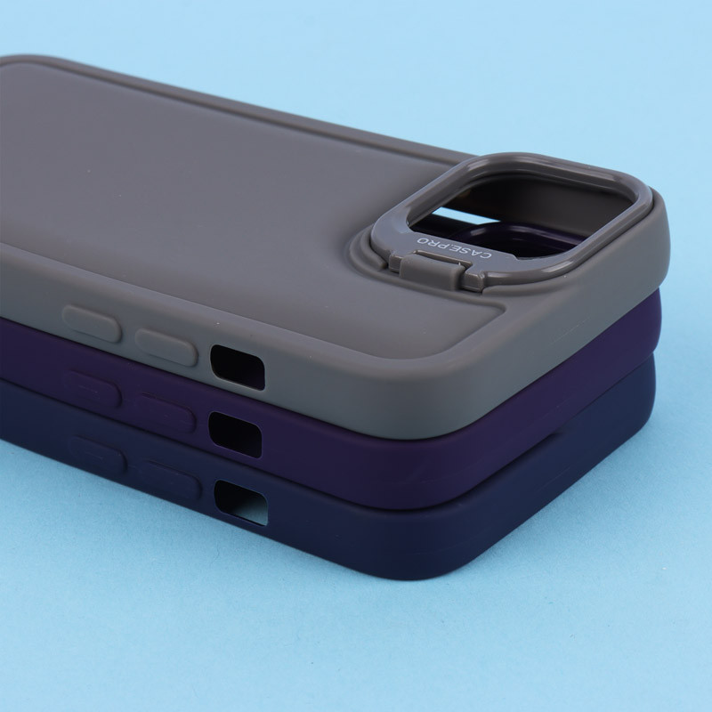 قاب طرح سولید کیس Case.Pro استند شو + محافظ لنز رینگی iPhone 13 / 14