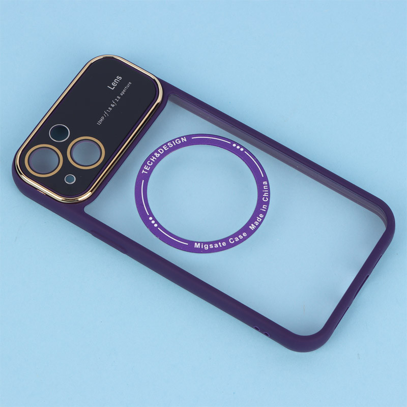 قاب PC شفاف مگ سیف Lens Aperture محافظ لنزدار iPhone 13