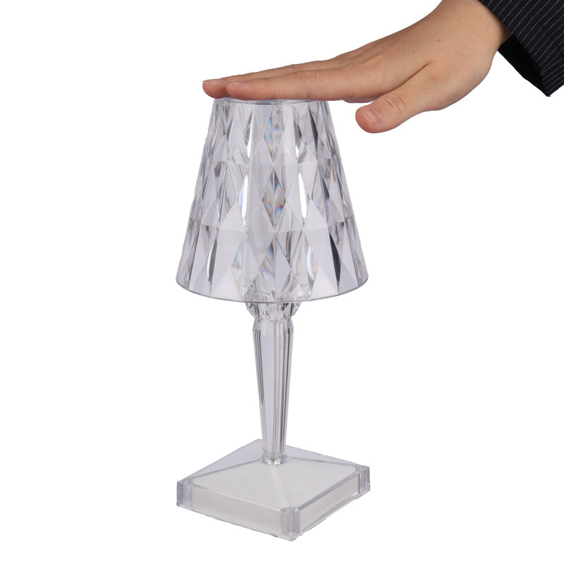 چراغ خواب Touch Lamp طرح آباژور کریستالی + ریموت کنترل