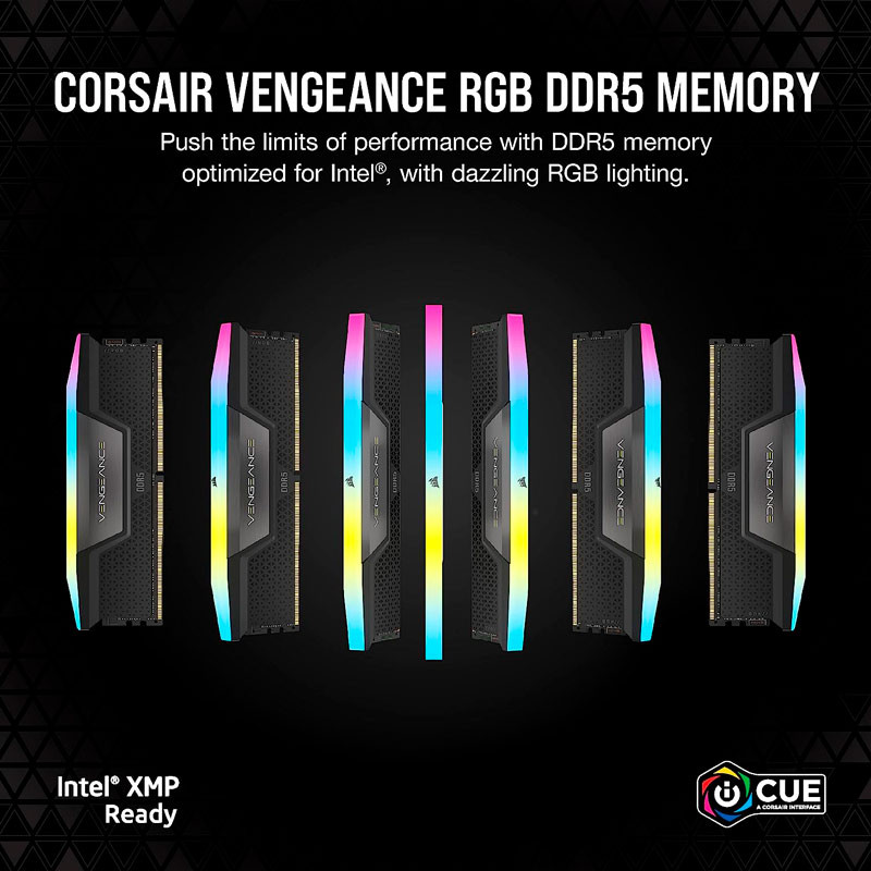 رم کامپیوتر Corsair Vengeance RGB DDR5 32GB 6200MHz CL36 Dual