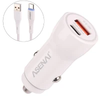 شارژر فندکی فست شارژ Asenai AR-001 QC3.0 PD 3A 38W