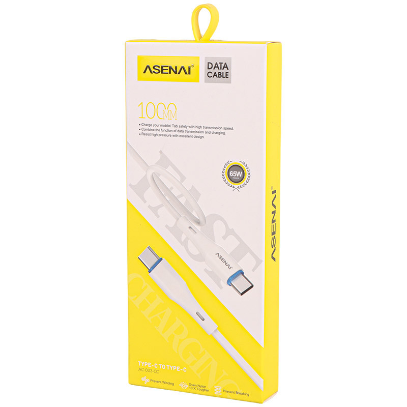 کابل تبدیل فست شارژ Asenai AC-003-CC Type-C To Type-C 65W 1m