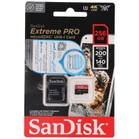 رم میکرو 256 گیگ سن دیسک Silicon Power Extreme Pro A2 V30 U3 200MB/s + خشاب