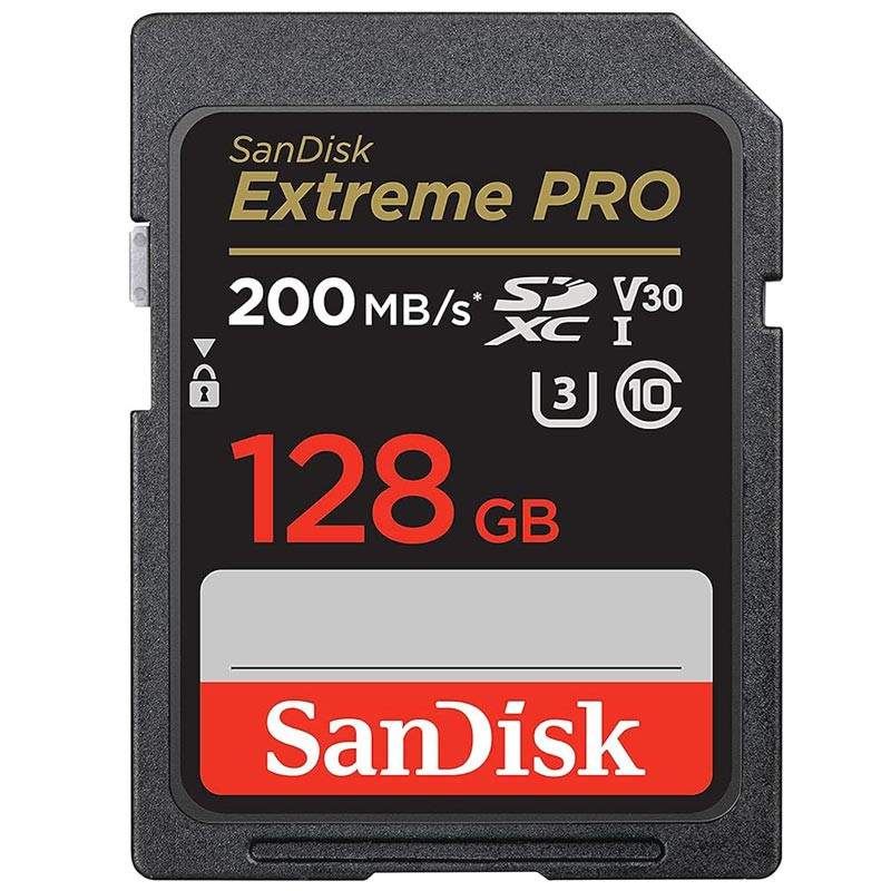 رم اس دی 128 گیگ سن دیسک SanDisk Extreme Pro SDXC V30 U3 C10 200MB/s