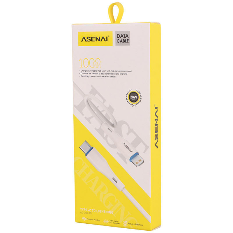 کابل تبدیل فست شارژ Asenai AC-003-PD Type-C To Lightning PD 20W 1m