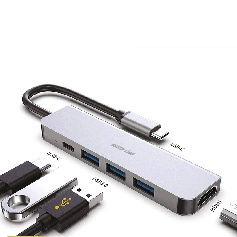 هاب 5 پورت Type-C گرین لاین GNADA5IN1GY