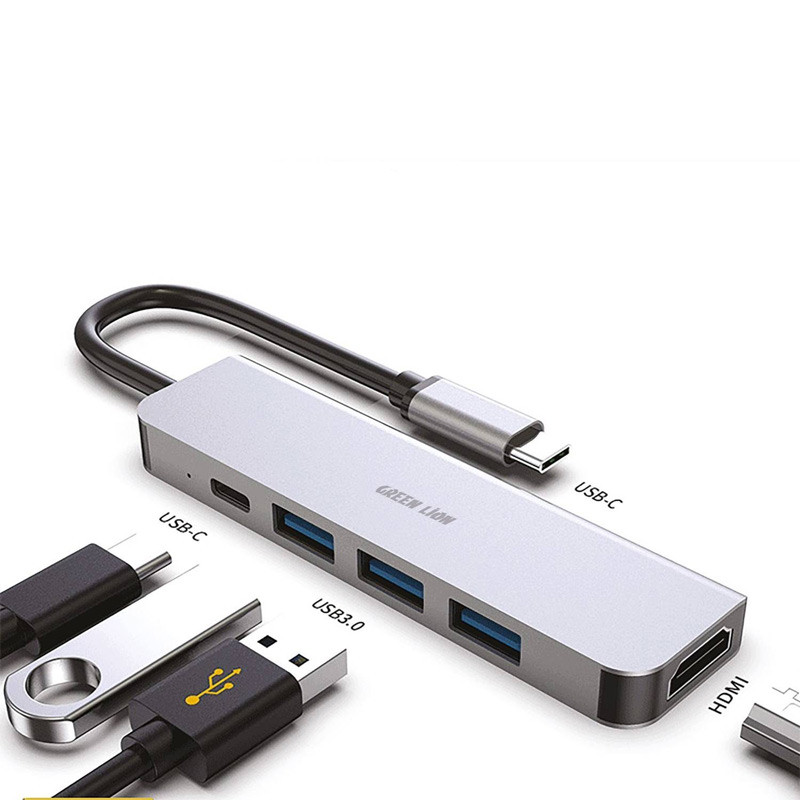 هاب 5 پورت Type-C گرین لاین GNADA5IN1GY