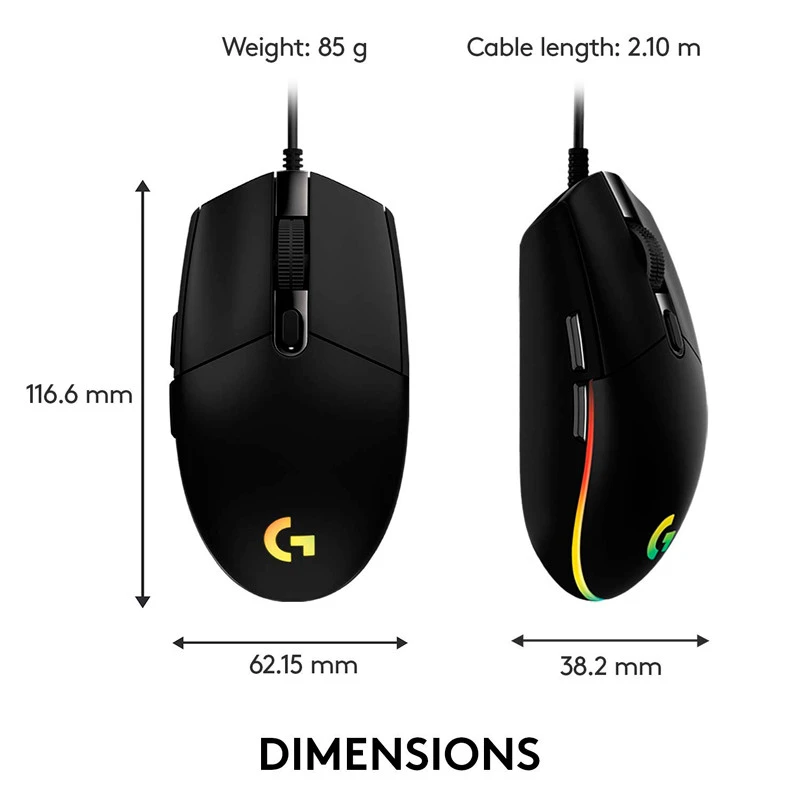 ماوس گیمینگ لاجیتک مدل Logitech G102 Gaming Mouse
