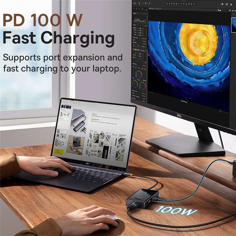 هاب 6 پورت Type-C باسئوس Focus WKYY030213