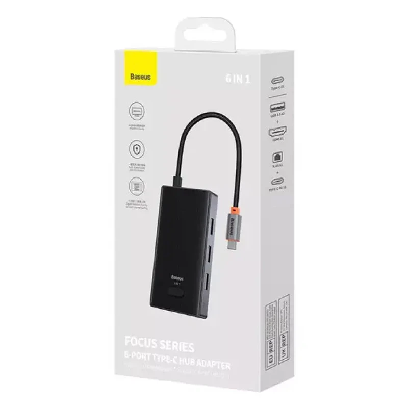 هاب 6 پورت Type-C باسئوس Focus WKYY030213