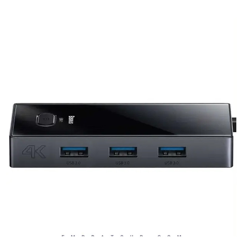 هاب Baseus Focus WKYY030213 Type-C To USB 3.0/HDMI/RJ45/Type-C PD