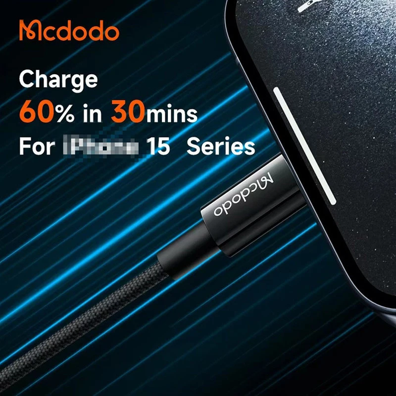 کابل تبدیل فست شارژ Mcdodo CA-277 Type-C To Type-C 3A PD 60W 1.2m