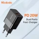 کلگی فست شارژ Mcdodo CH-195 2Port 3A QC3.0 PD 20W