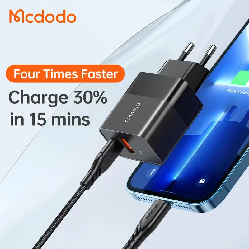کلگی فست شارژ Mcdodo CH-195 2Port 3A QC3.0 PD 20W