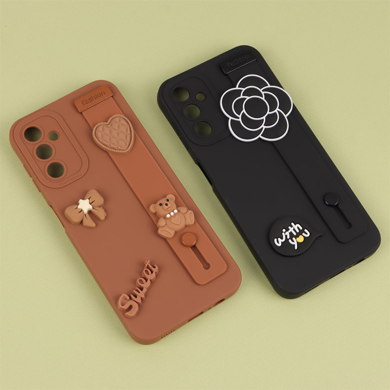 قاب سیلیکونی ژله ای دستبندی محافظ لنزدار Samsung Galaxy A14 4G / A14 5G