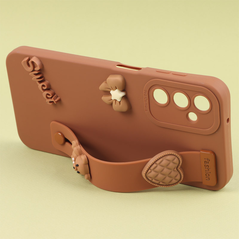 قاب سیلیکونی ژله ای دستبندی محافظ لنزدار Samsung Galaxy A14 4G / A14 5G