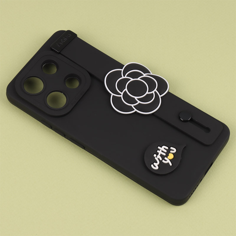 قاب سیلیکونی ژله ای دستبندی محافظ لنزدار Xiaomi Redmi Note 13 4G