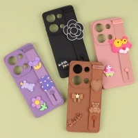 قاب سیلیکونی ژله ای دستبندی محافظ لنزدار Xiaomi Redmi Note 13 Pro 4G