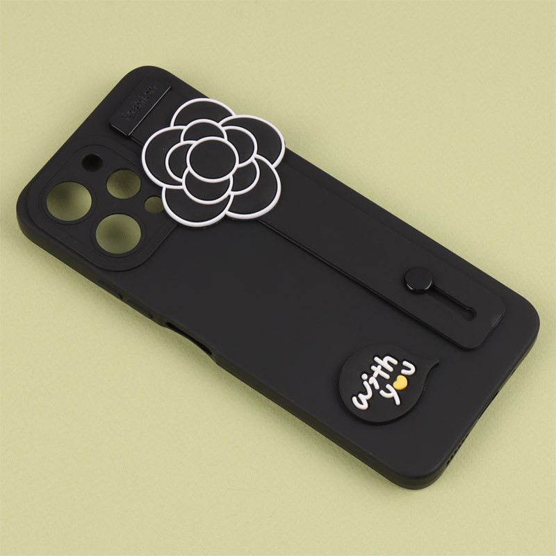 قاب سیلیکونی ژله ای دستبندی محافظ لنزدار Xiaomi Redmi 12 4G