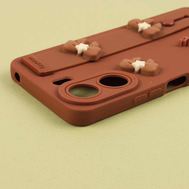 قاب سیلیکونی ژله ای دستبندی محافظ لنزدار Xiaomi Redmi 13C / Poco C65