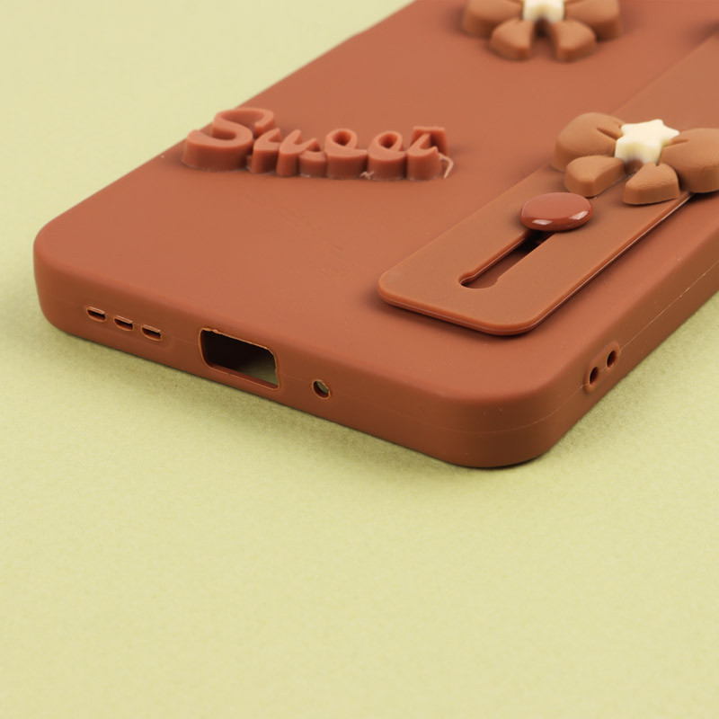 قاب سیلیکونی ژله ای دستبندی محافظ لنزدار Xiaomi Redmi 13C / Poco C65