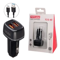 شارژر فندکی فست شارژ TSCO TCG40 QC3.0 PD 3A 18W + کابل تایپ سی