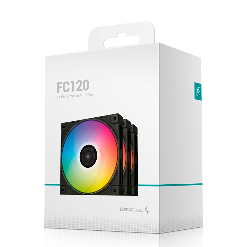 فن کیس دیپ کول DeepCool FC120 ARGB Black 12*12 بسته 3 عددی