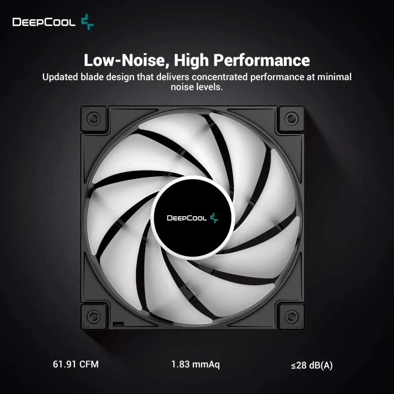 فن کیس دیپ کول DeepCool FC120 ARGB Black 12*12 بسته 3 عددی