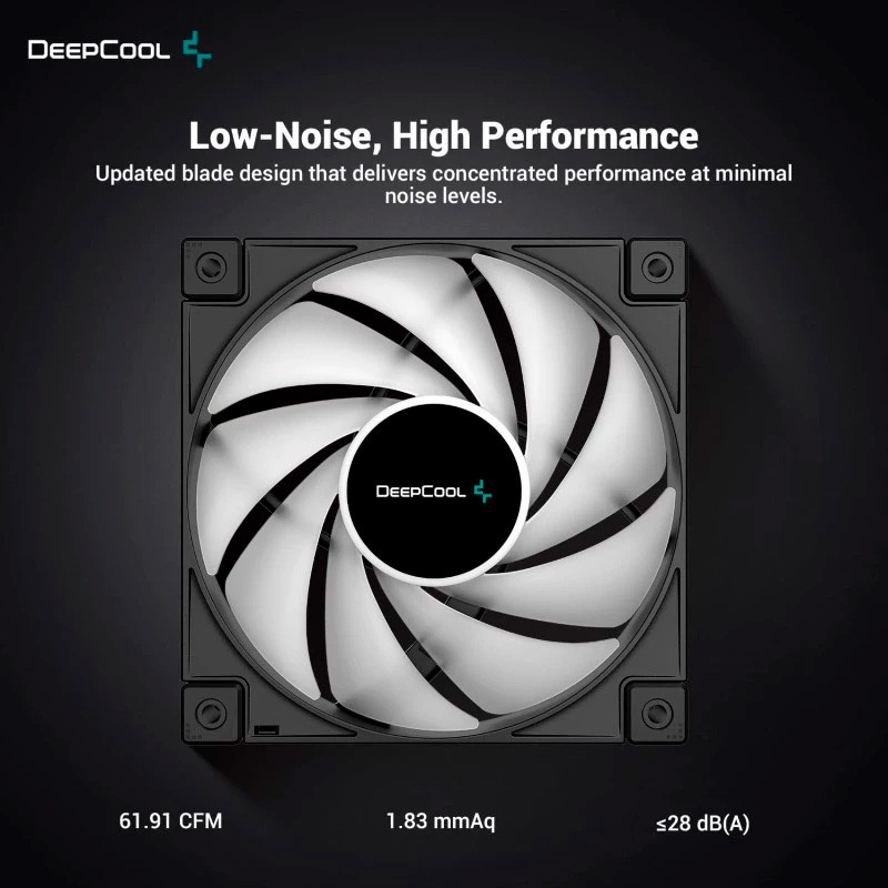 فن کیس دیپ کول DeepCool FC120 ARGB Black 12*12 بسته 3 عددی